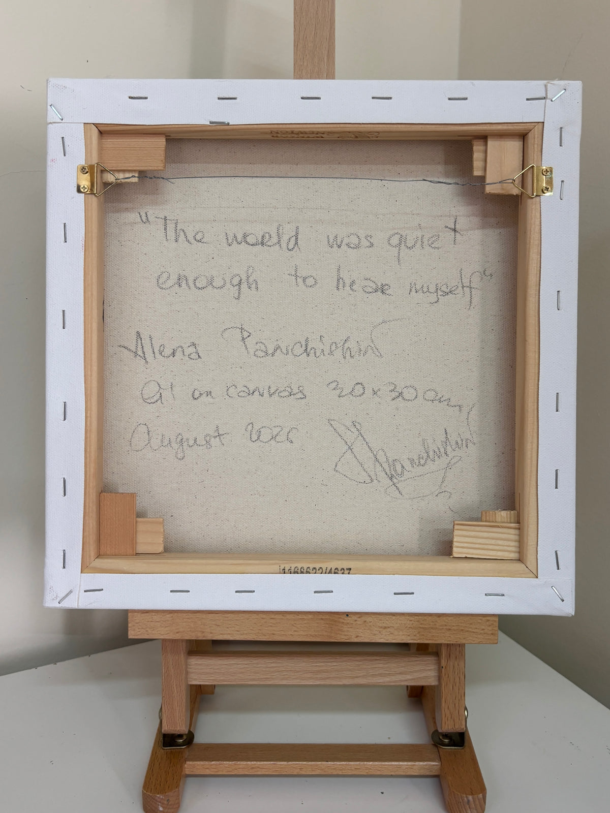 “The world was quiet enough to hear myself”